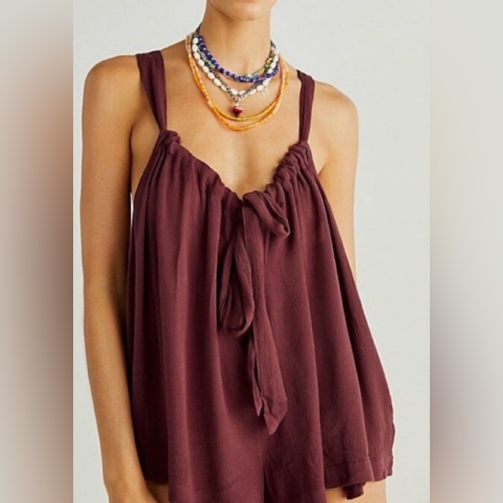 Free People Chase The Sun Short Tail Romper